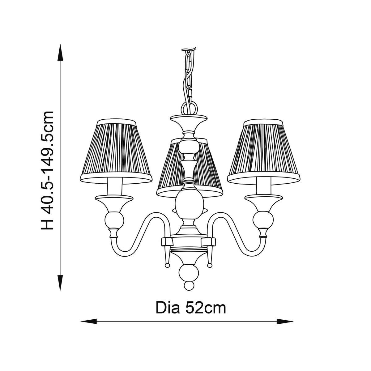 Polina Three Light Pendant In Polished Nickel With Beige Fabric Shades