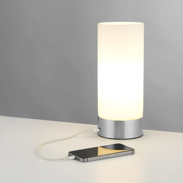 Dara Table Lamp with Three Stage Touch Dimmer and USB Charging Port