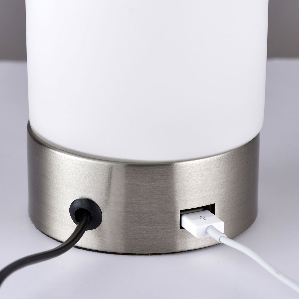 Dara Table Lamp with Three Stage Touch Dimmer and USB Charging Port