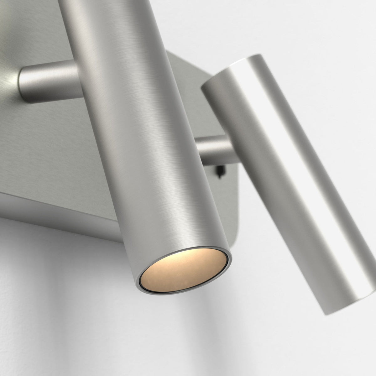 Enna Twin LED Switched Reading Lights in Matt Nickel