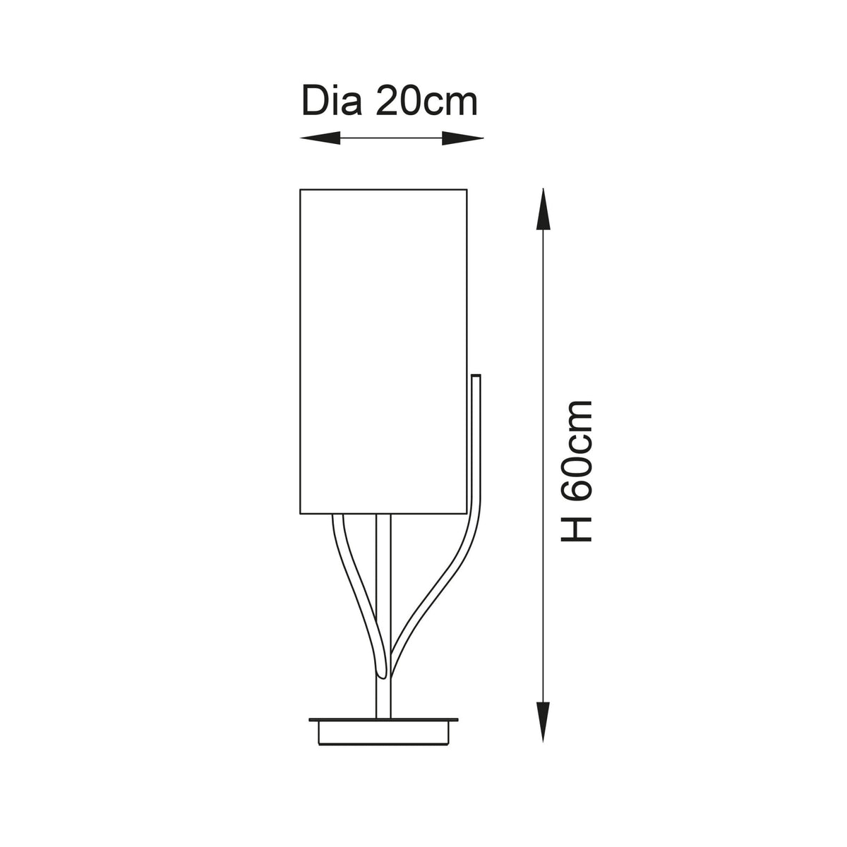 Fraser Table Lamp in Satin Brass with Natural Fabric Cylinder Shade
