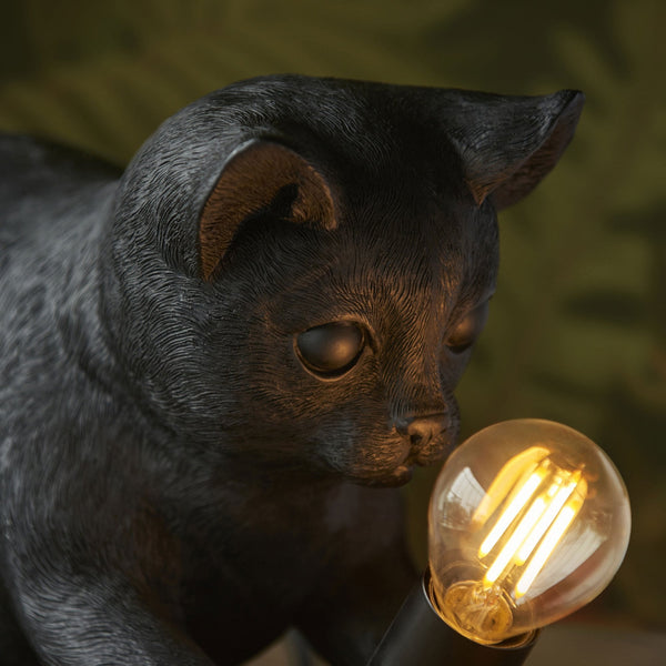 Kitten Table Lamp in a Matt Black Finish