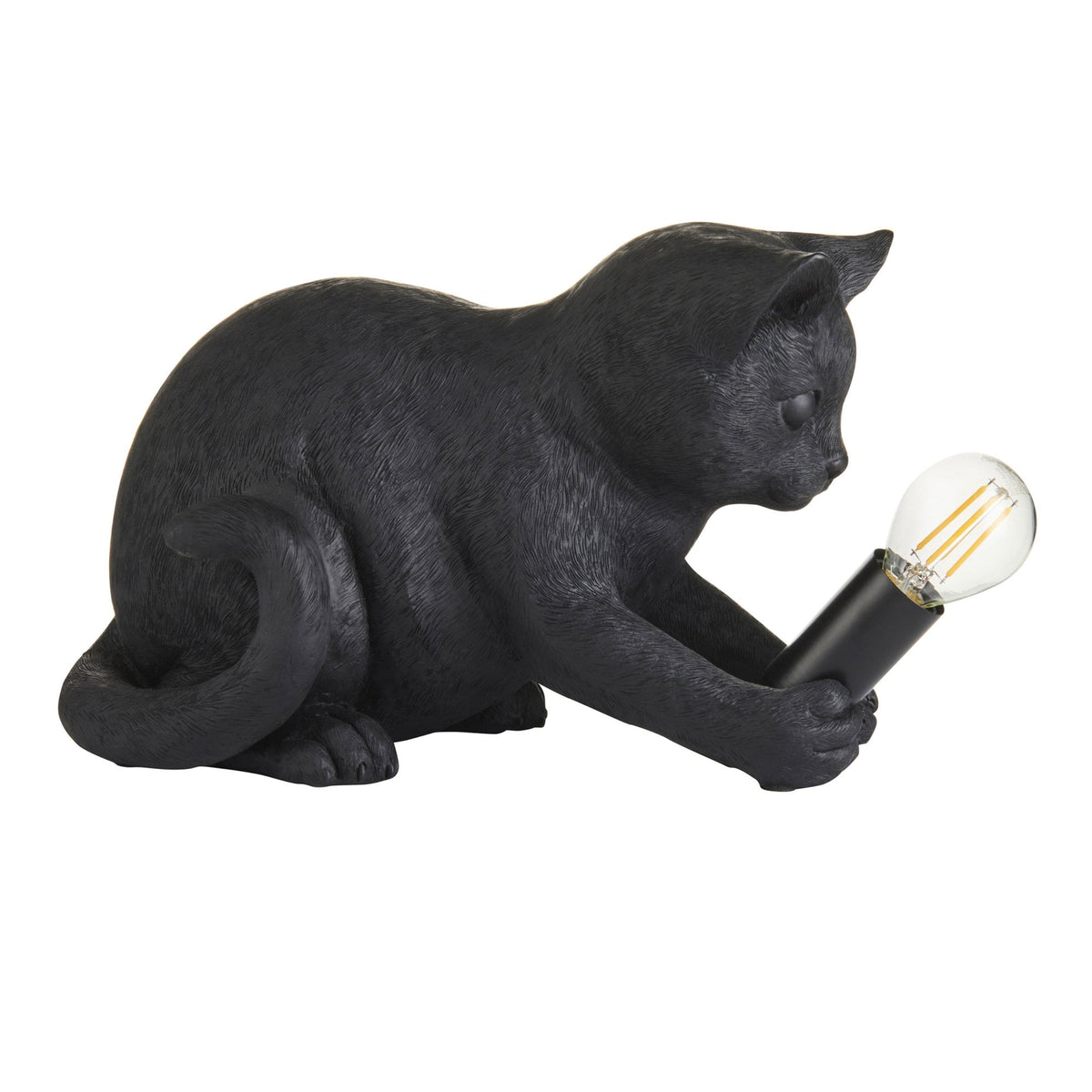 Kitten Table Lamp in a Matt Black Finish