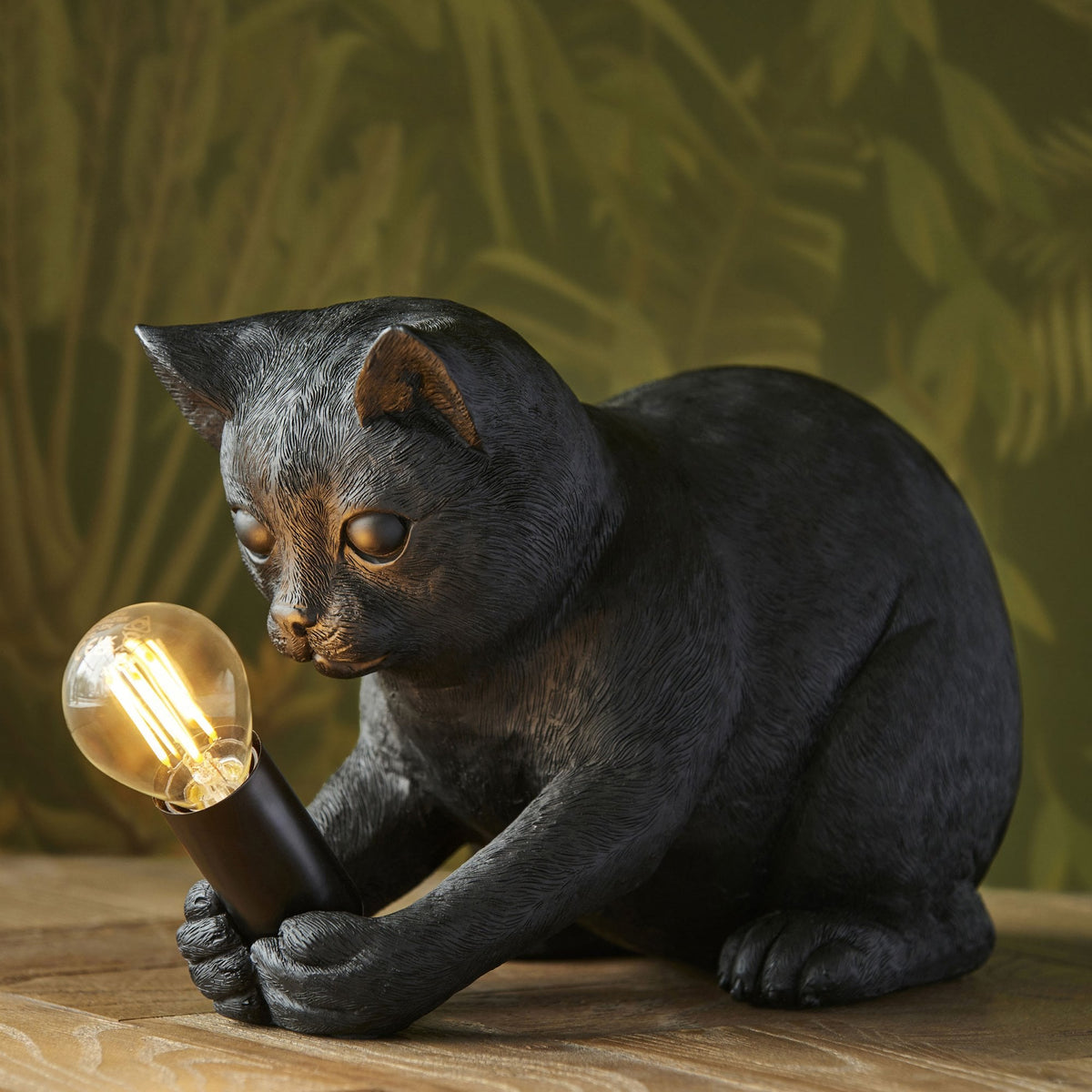 Kitten Table Lamp in a Matt Black Finish