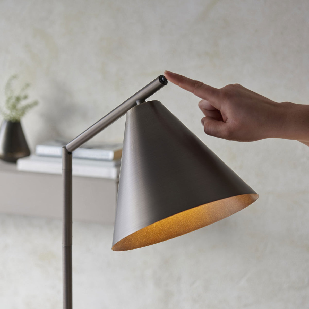 Cape Adjustable Task Floor Lamp in Brushed Antique Bronze