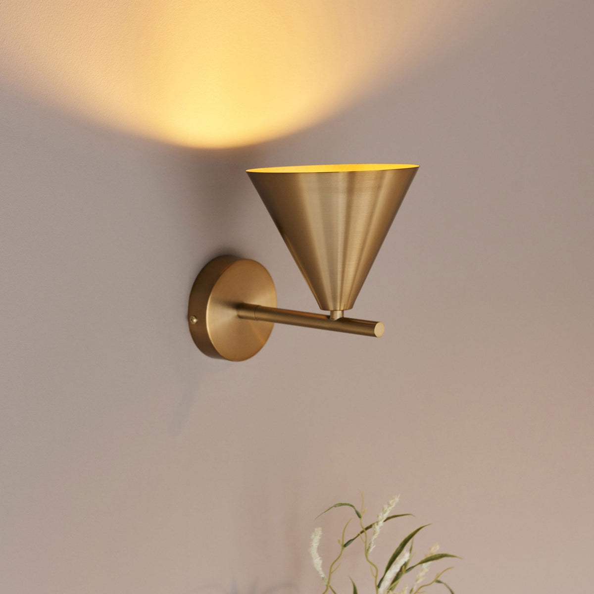 Cape Adjustable Wall Light in Antique Brass