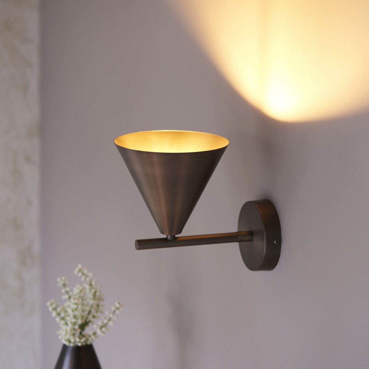 Cape Adjustable Wall Light in Brushed Antique Bronze