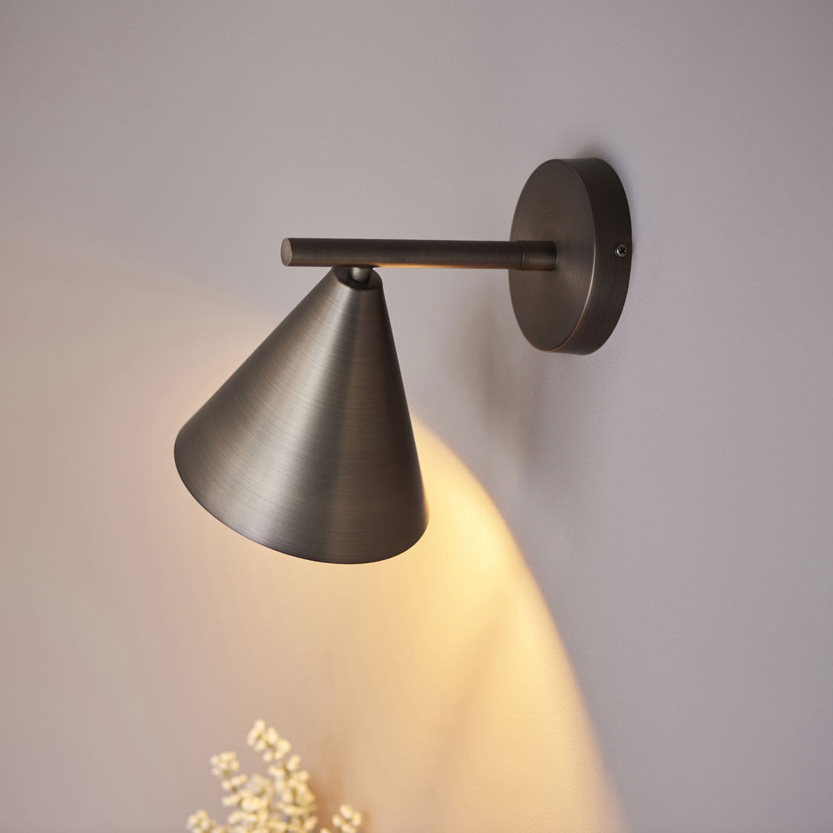 Cape Adjustable Wall Light in Brushed Antique Bronze