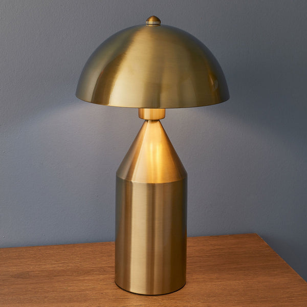 Nova Contemporary Table Lamp in Antique Brass