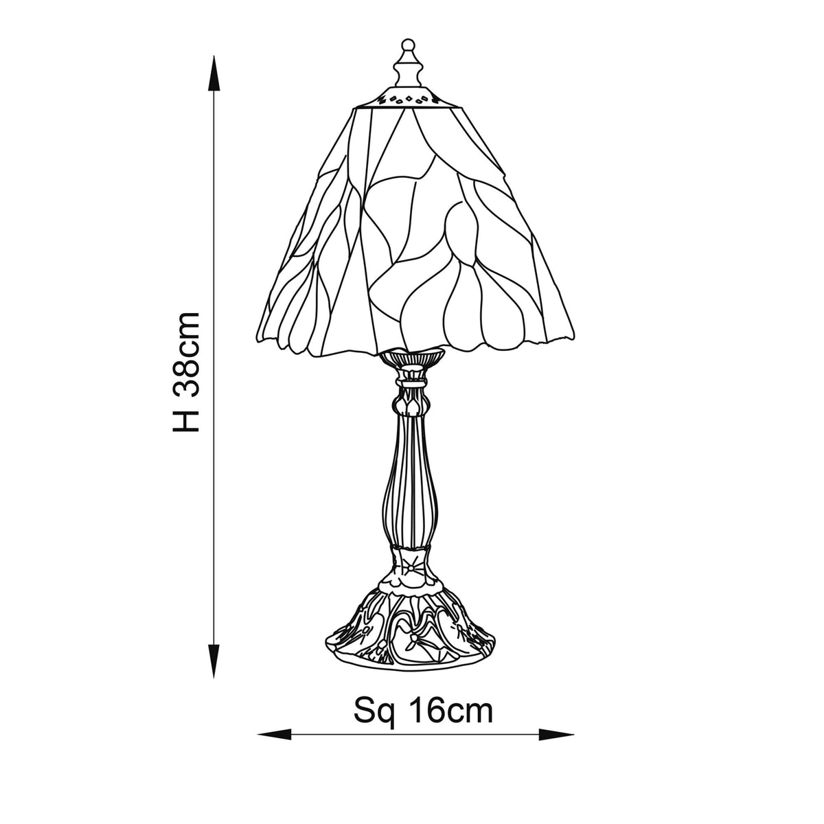 Botanica Small Tiffany Glass Table Lamp