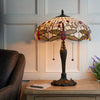 Beige Dragonfly Tiffany Glass Medium Table Lamp