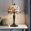 Beige Dragonfly Tiffany Glass Small Table Lamp