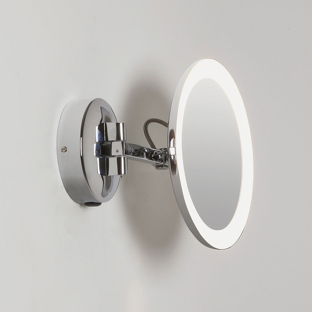 Mascali Chrome LED Round Illuminated Magnifying Mirror