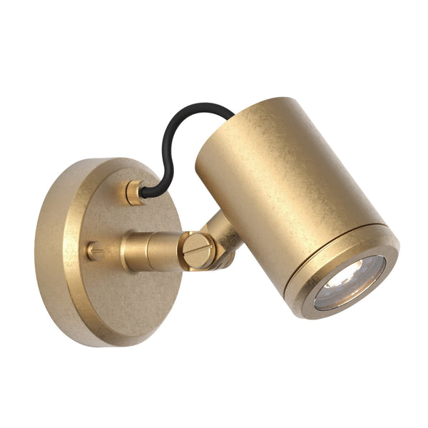 Ex Display Jura Single Spot Wall Light in Coastal Brass