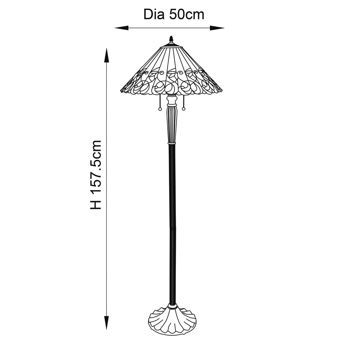 Jamelia Tiffany Glass Floor Lamp