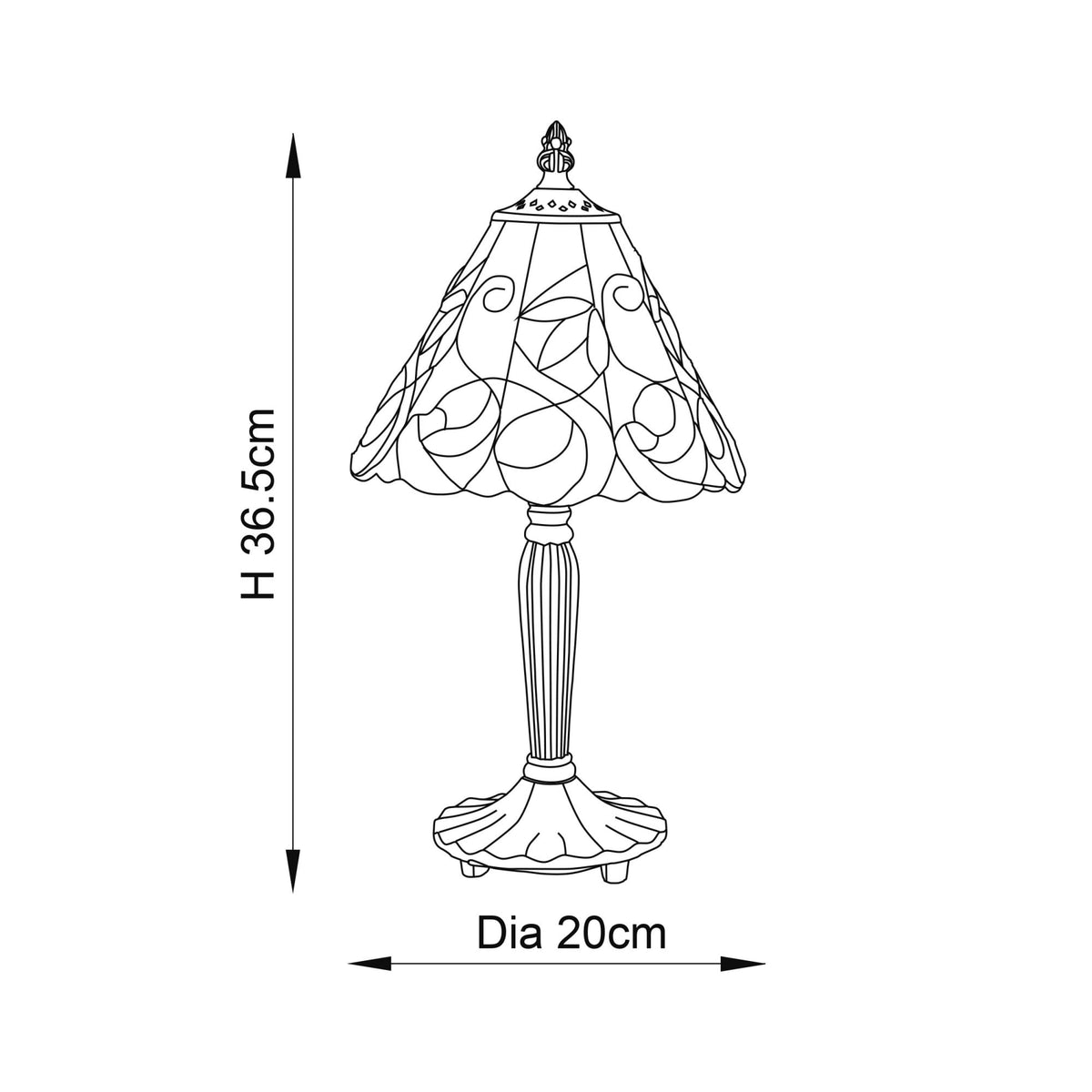 Jamelia Tiffany Glass Mini Table Lamp