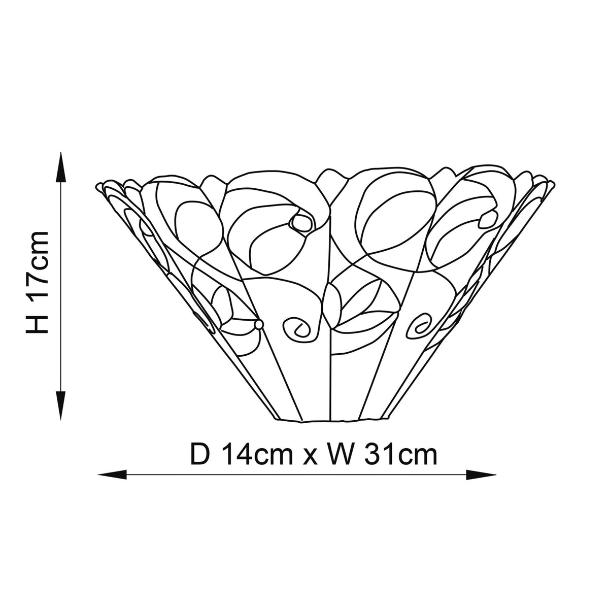Jamelia Tiffany Glass Wall Light