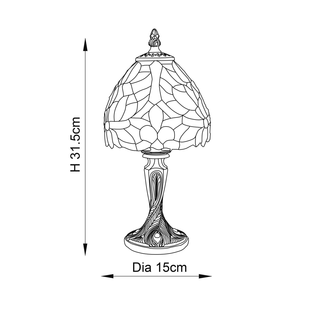 Sylvette Tiffany Glass Mini Table Lamp