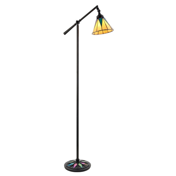 Dark Star Tiffany Glass Task Floor Lamp