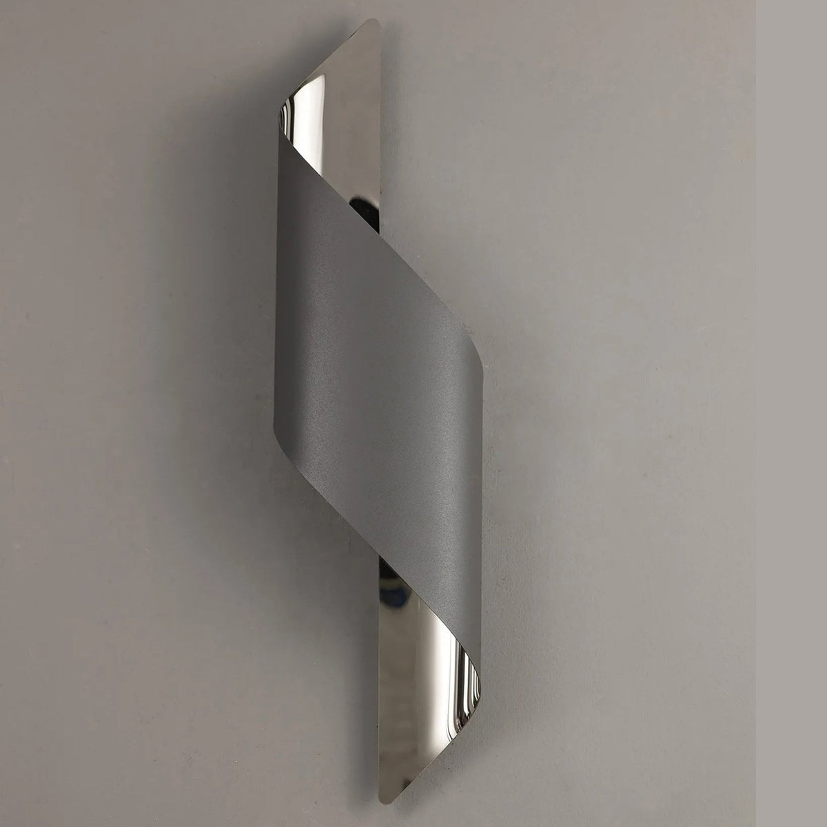 Fincham Large 8w LED Wall Light in Anthracite & Polished Chrome