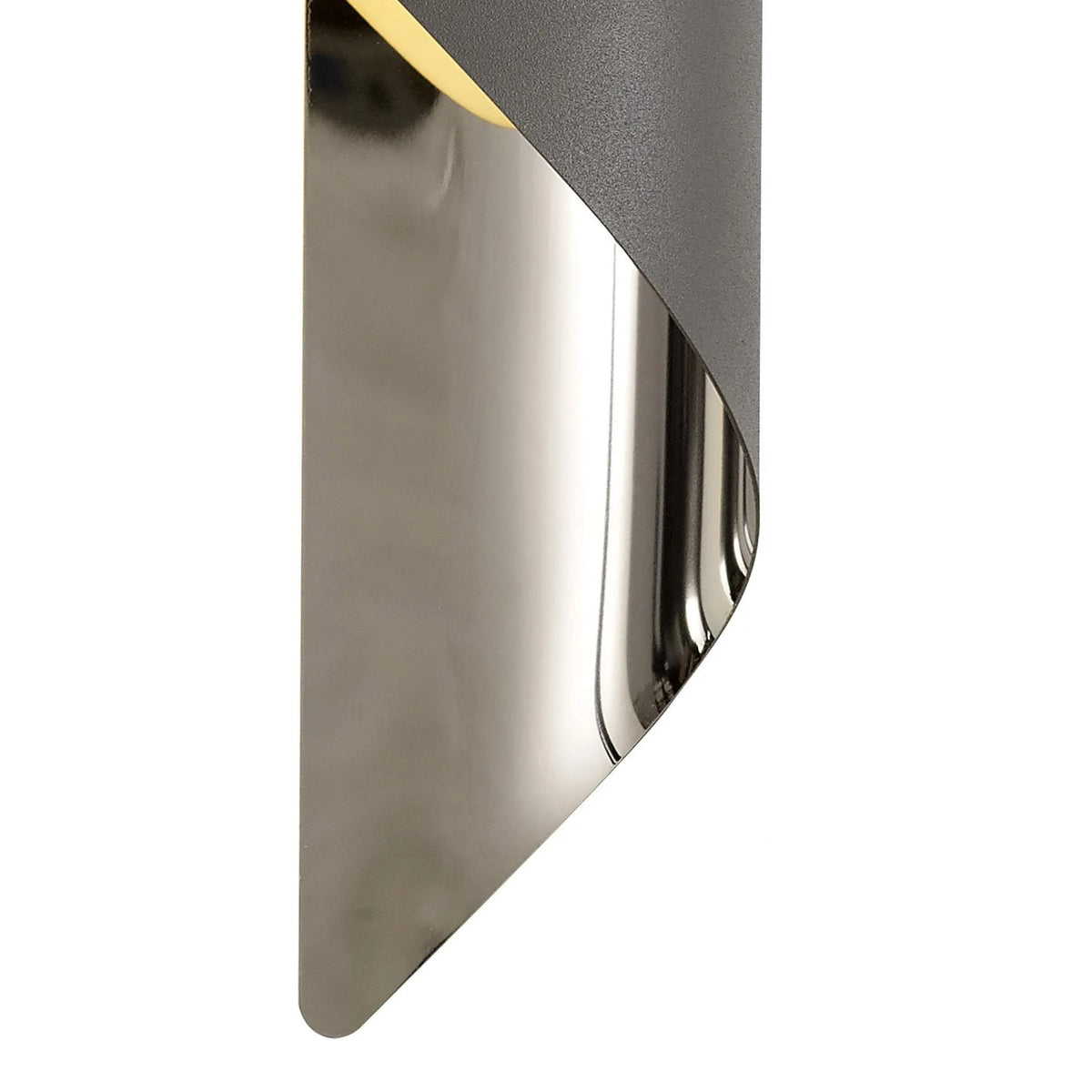 Fincham Large 8w LED Wall Light in Anthracite & Polished Chrome