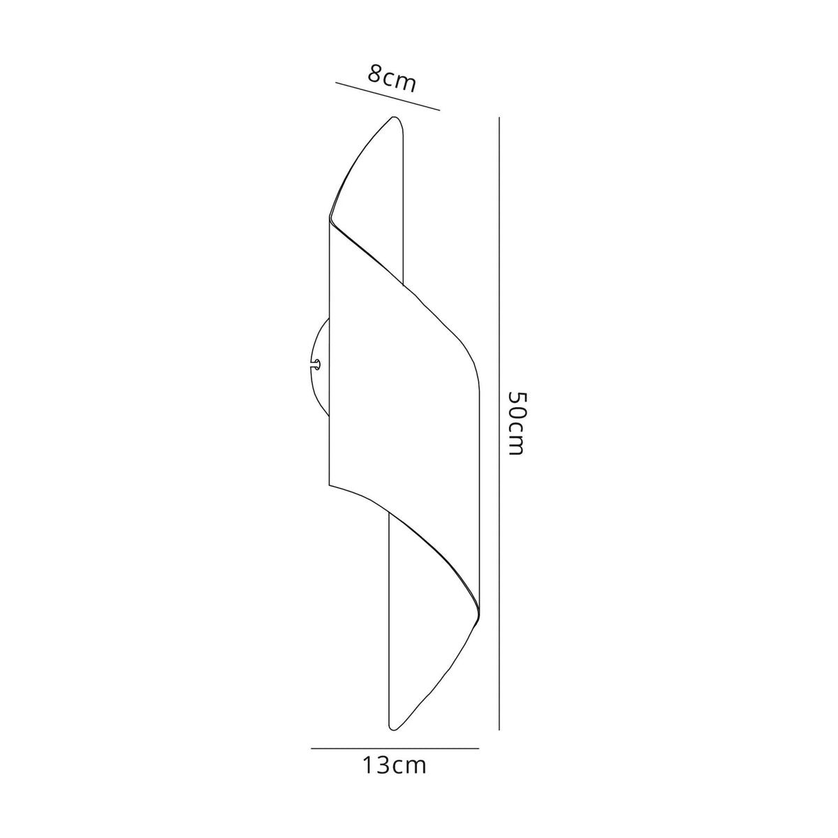 Fincham Large 8w LED Wall Light in Anthracite & Polished Chrome