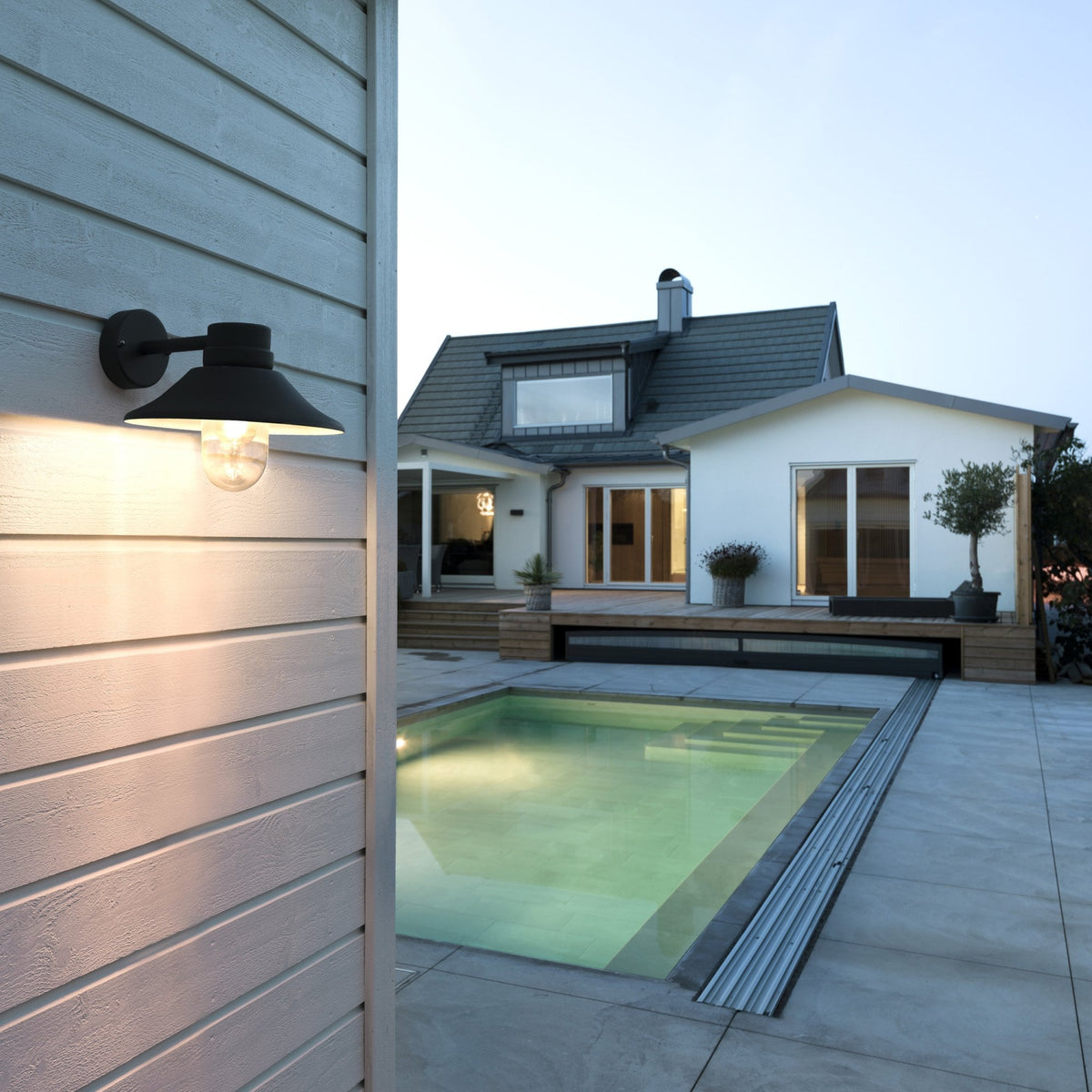 Vega Outdoor IP54 Wall Light in Black