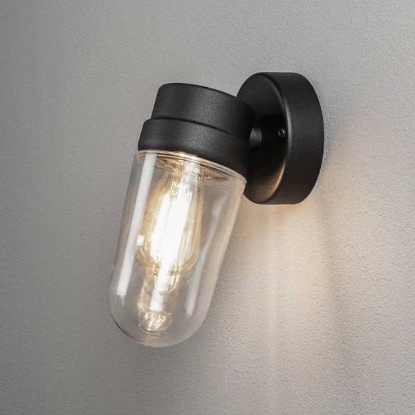 Vega IP54 E27 Wall Light in Black
