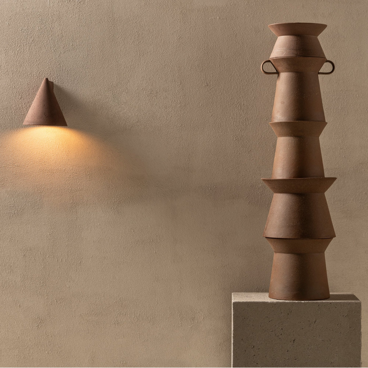 Wall Lamp °1 Dark Red Primary Shape Wall Light