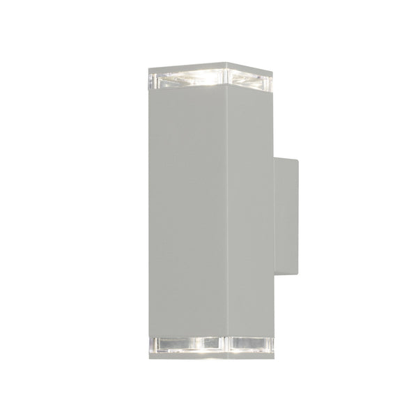 Pollux Banded IP44 Up and Down Wall Light In White