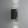 Pollux Banded IP44 Up and Down Wall Light In Black
