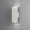 Pollux Double Banded IP44 Up and Down Wall Light In White