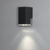 Pollux Banded IP44 Single Wall Light In Black