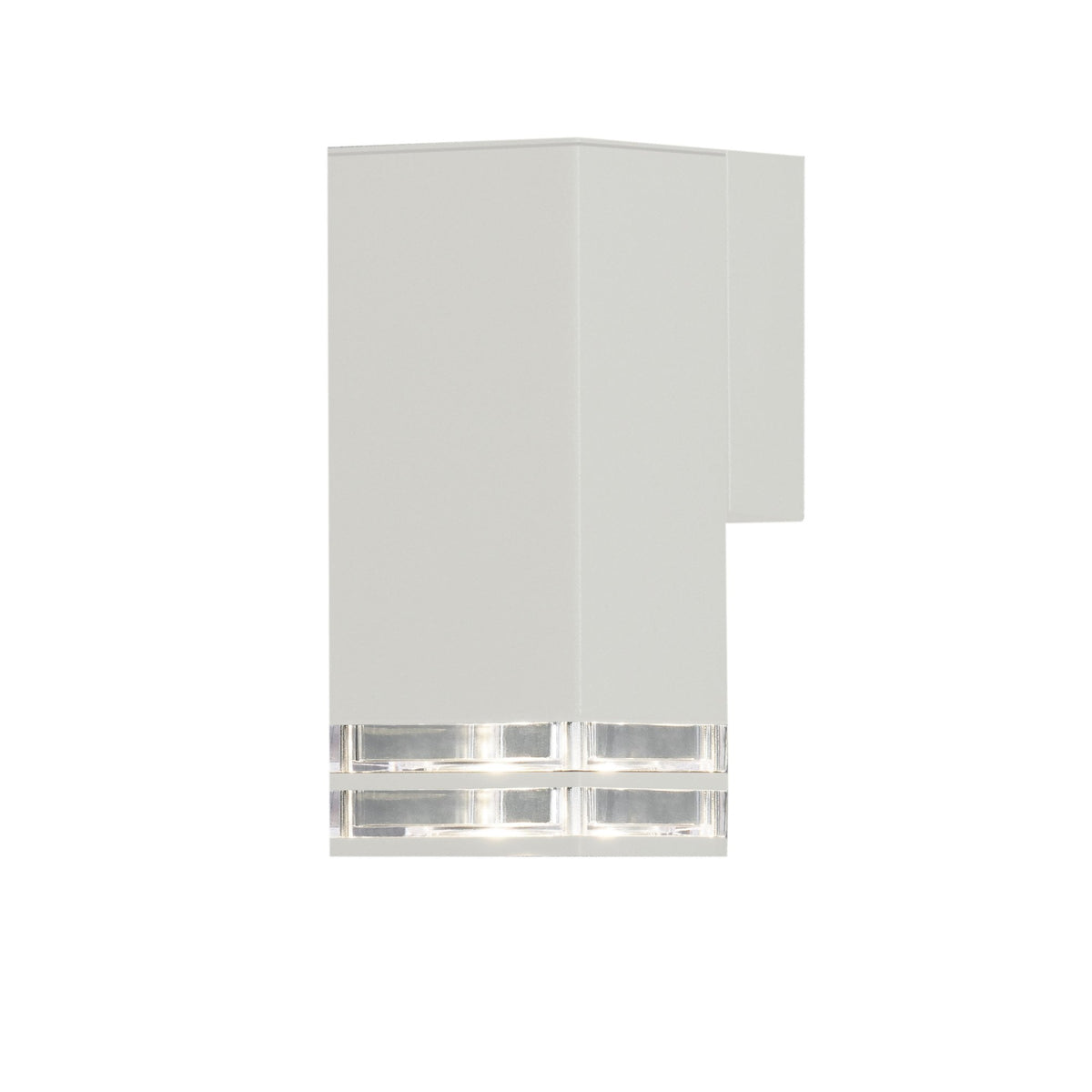 Pollux Double Banded IP44 Single Wall Light In White