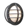 Oden Outdoor Aluminium Wall Light In Matt Black With Frosted Diffuser
