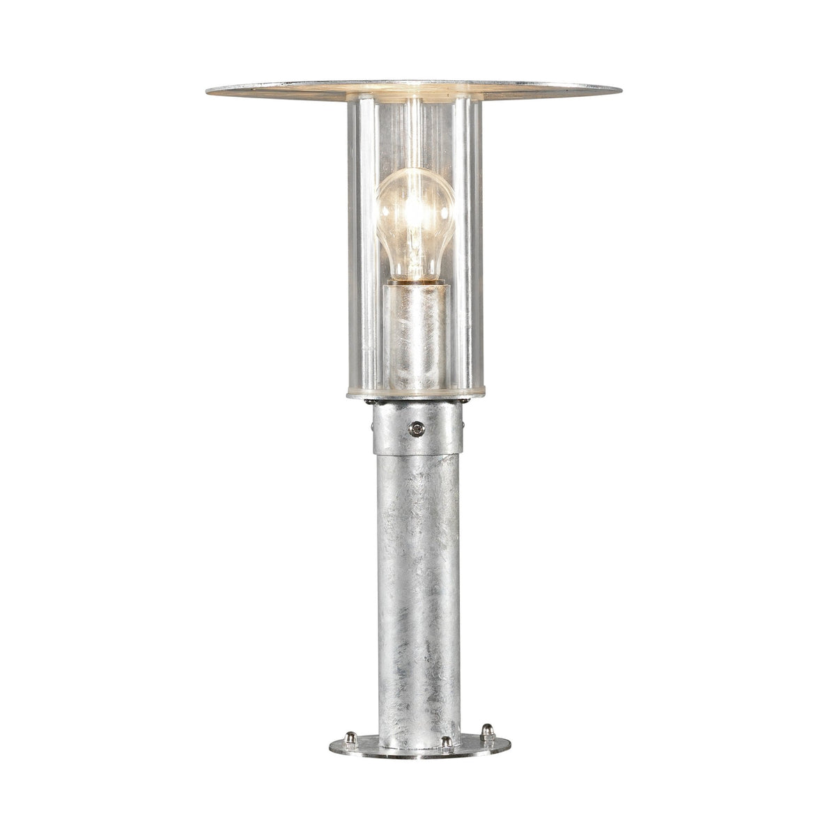The bollard lamp on a white background.