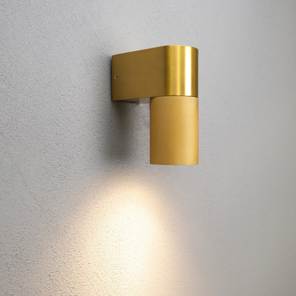 Temi IP54 Single Wall Light In Gold