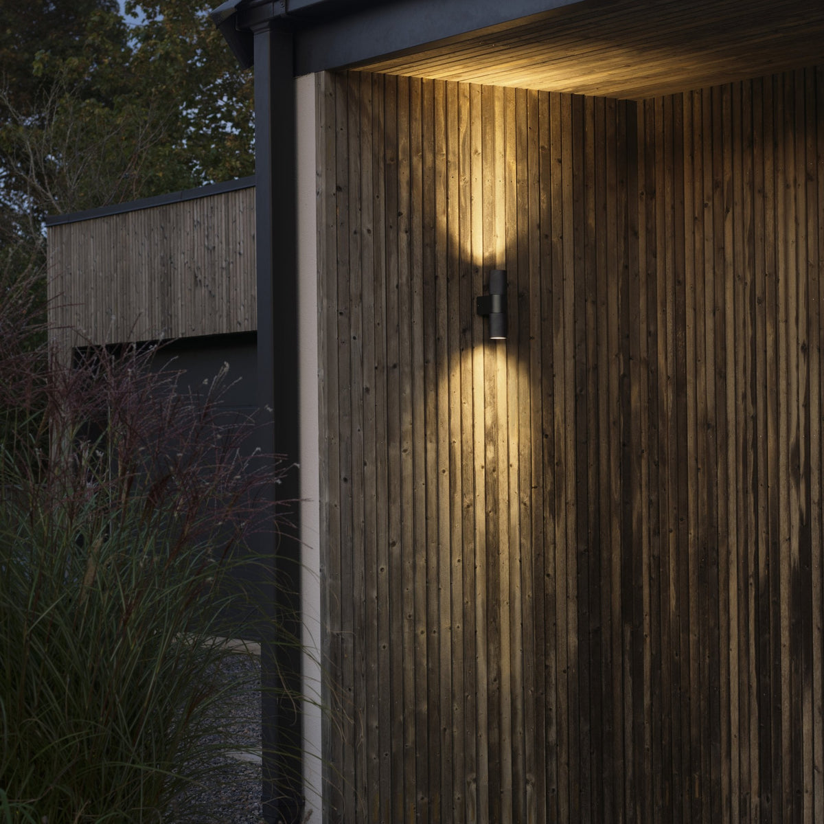 Temi IP54 Up and Down Wall Light In Black