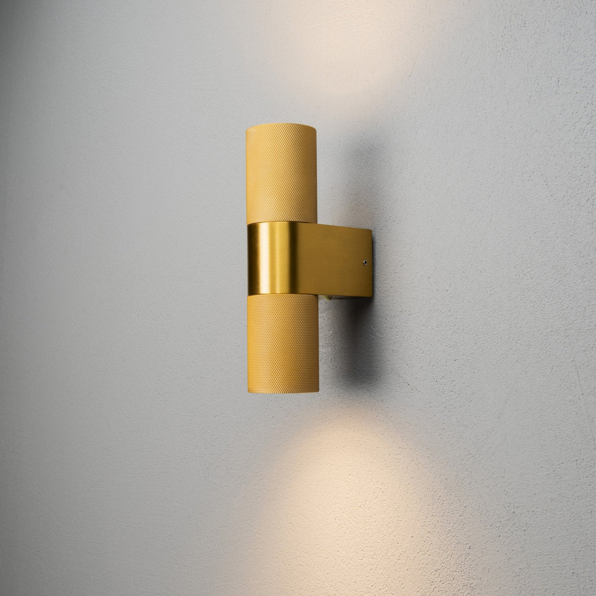 Temi IP54 Up and Down Wall Light In Gold