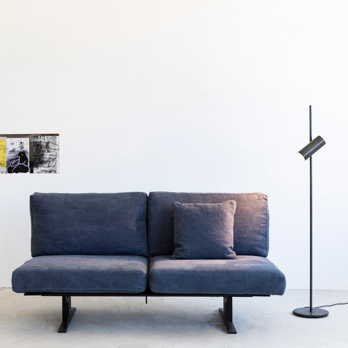 Sofisticato Floor Lamp Nr. 15 In Blue Steel