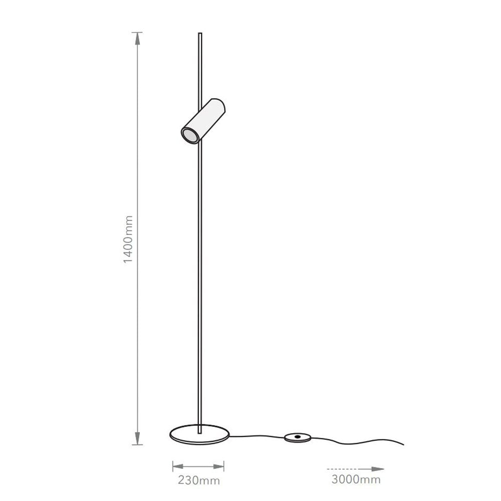 Sofisticato Floor Lamp Nr. 15 In Blue Steel