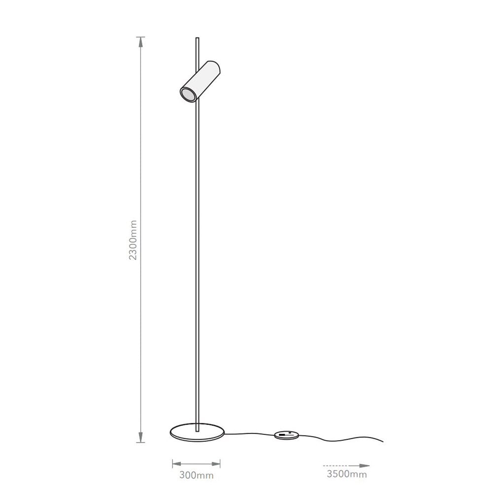 Sofisticato Floor Lamp Nr. 16 In Blue Steel