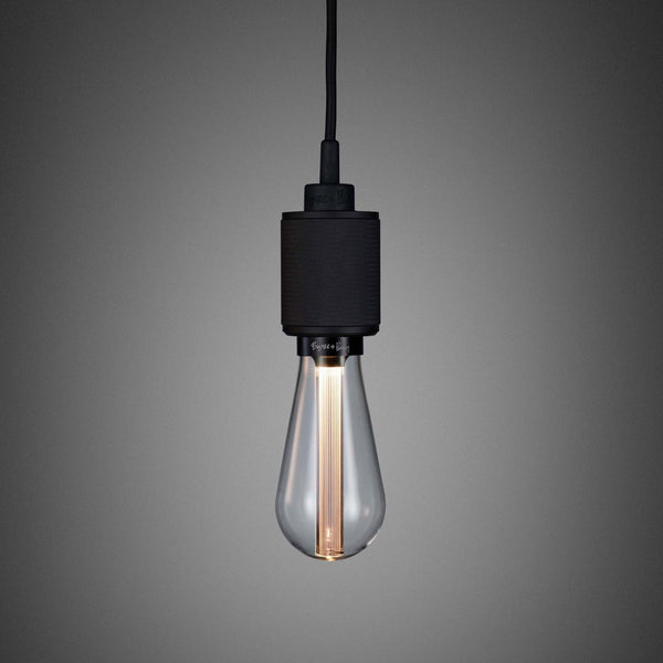 Heavy Metal Single Drop Cross Knurl Pendant in a Black Finish