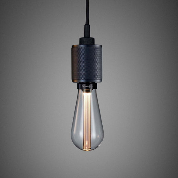 Heavy Metal Single Drop Cross Knurl Pendant in a Smoked Bronze Finish