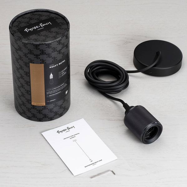 Heavy Metal Single Drop Cross Knurl Pendant in a Smoked Bronze Finish