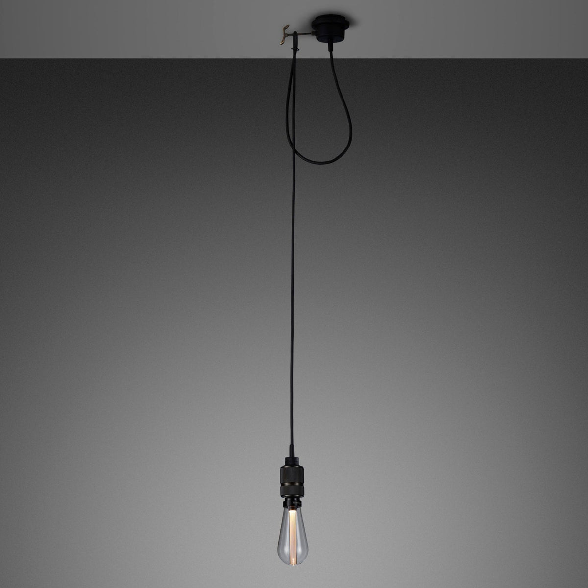 Hooked Nude Single Drop Pendant in Black and Smoked Bronze Finish