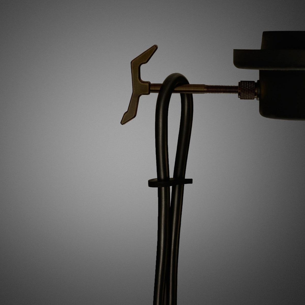 Hooked Nude Single Drop Pendant in Black and Smoked Bronze Finish