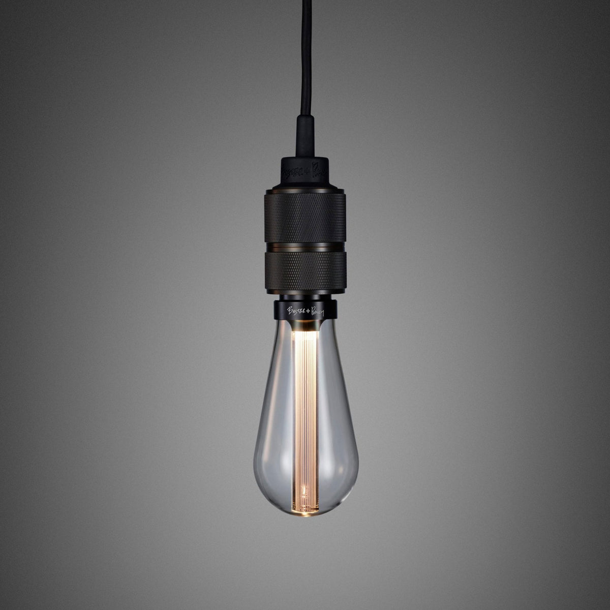 Hooked Nude Single Drop Pendant in Black and Smoked Bronze Finish