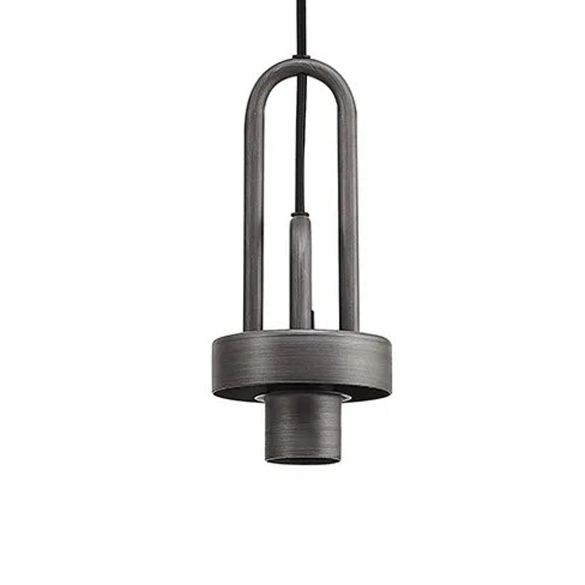 Atherington 3 Drop Round E27 Suspension Kit In Aged Pewter & Matt Black