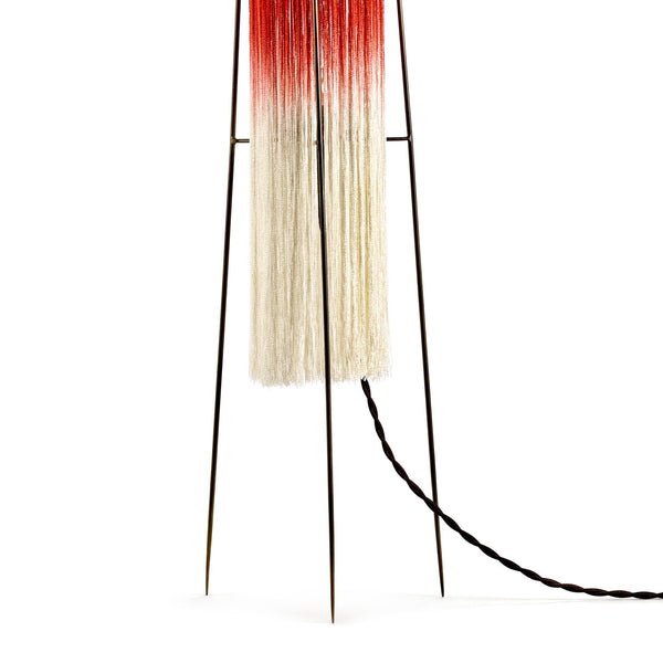 Kiki Table Lamp In Black With Scarlett & Cream Threads